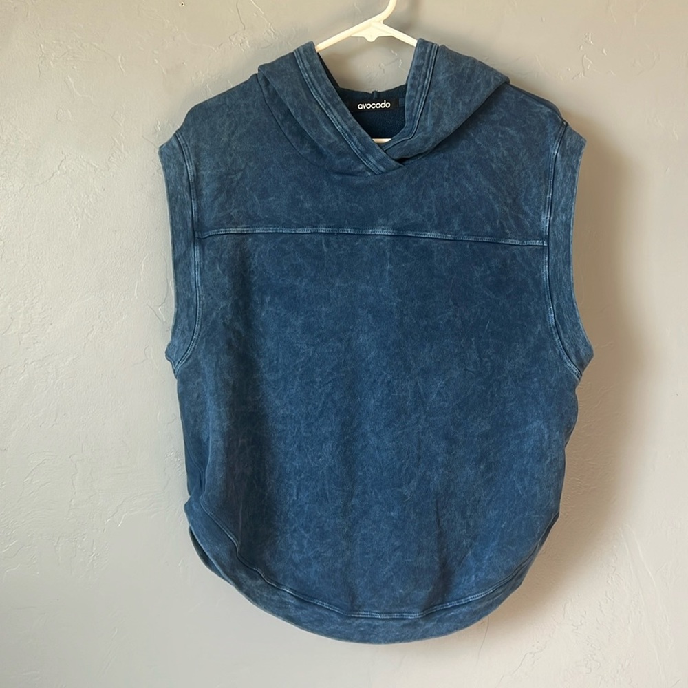 AVOCADO Acid Wash Sleeveless Hoodie